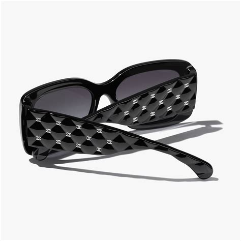 chanel acetate rectangle sunglasses